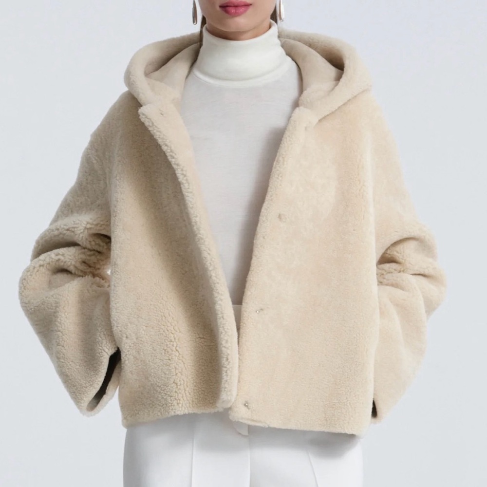 Nour Hammour Shearling. Cooper in Vanilla. Sz 36.